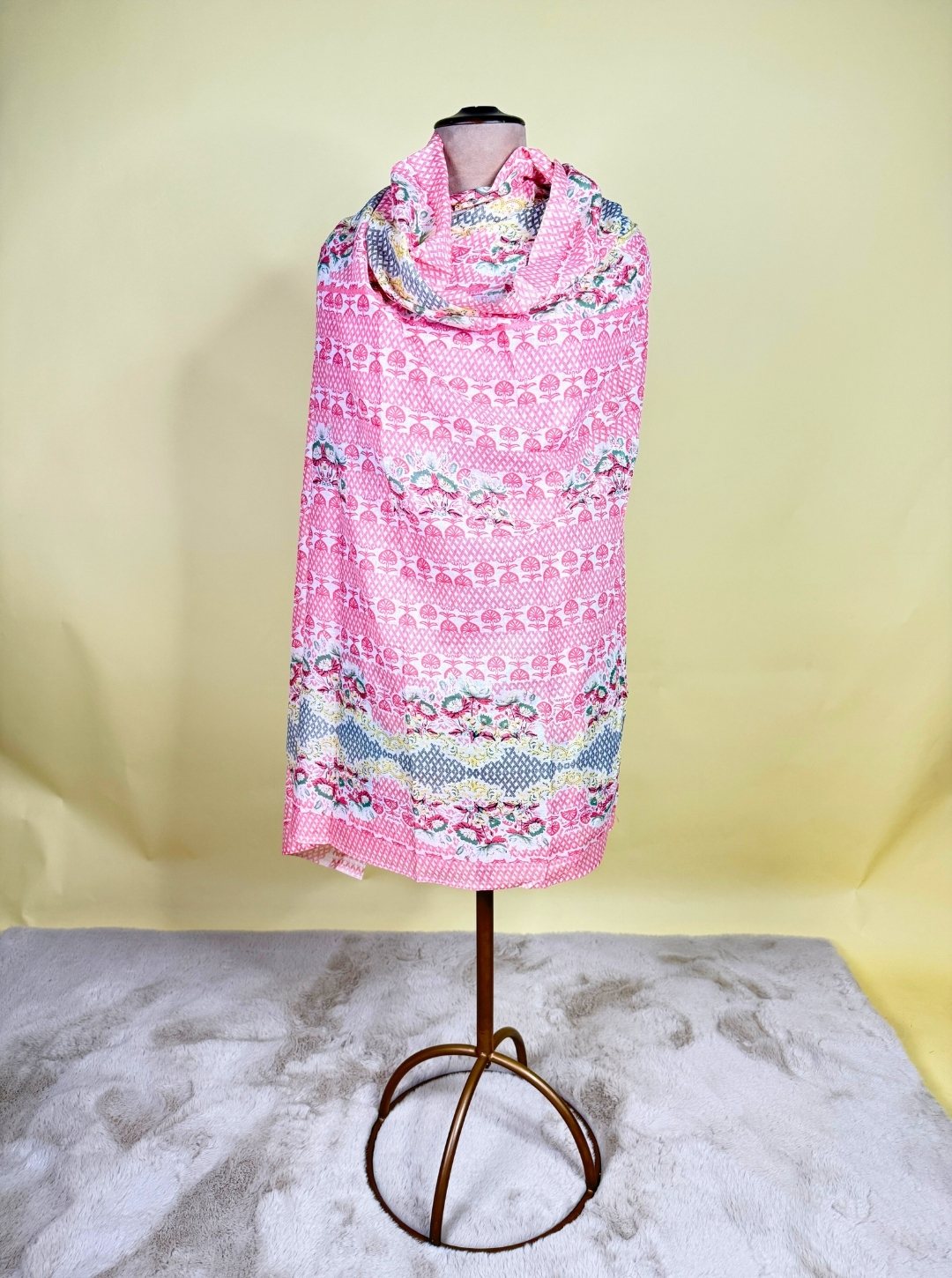 CAMBRIC COTTON SUIT WITH NECKLINE SEROCEY WORK & MUL COTTON DUPATTA OR COTTON BOTTOM (SUIT1045)