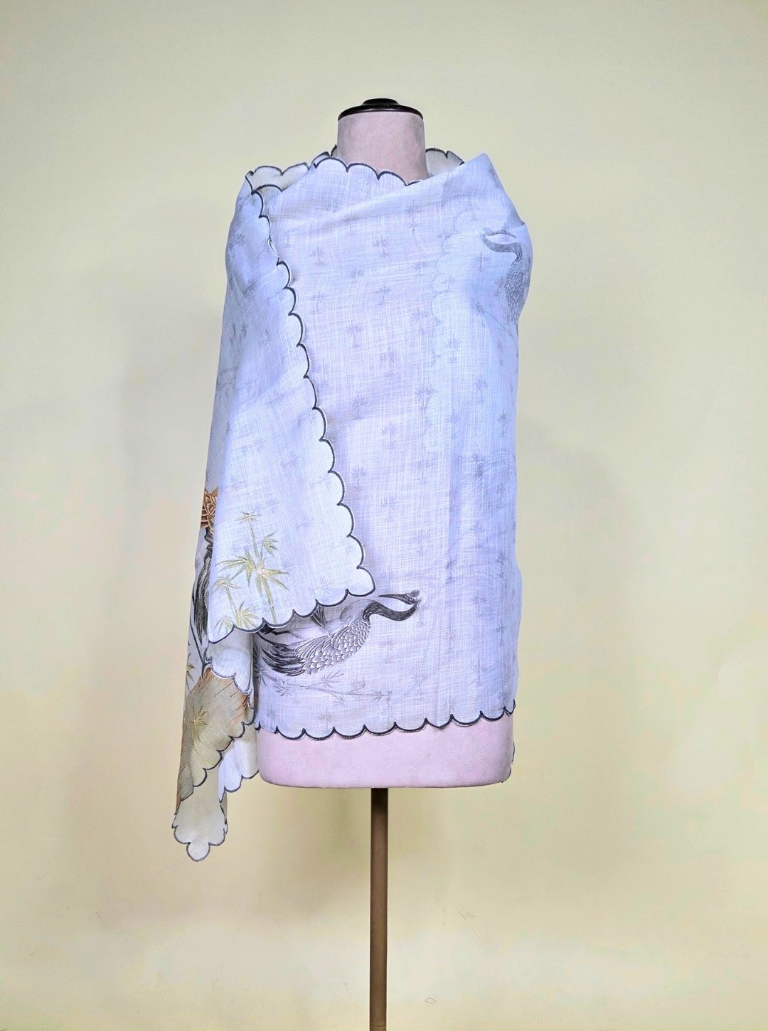 GREYISH GREEN COLOUR TISSUE COTTON KURTI WITH KNOT WORK OR COTTON PANT & TISSUE COTTON DUPATTA (KUR1033)