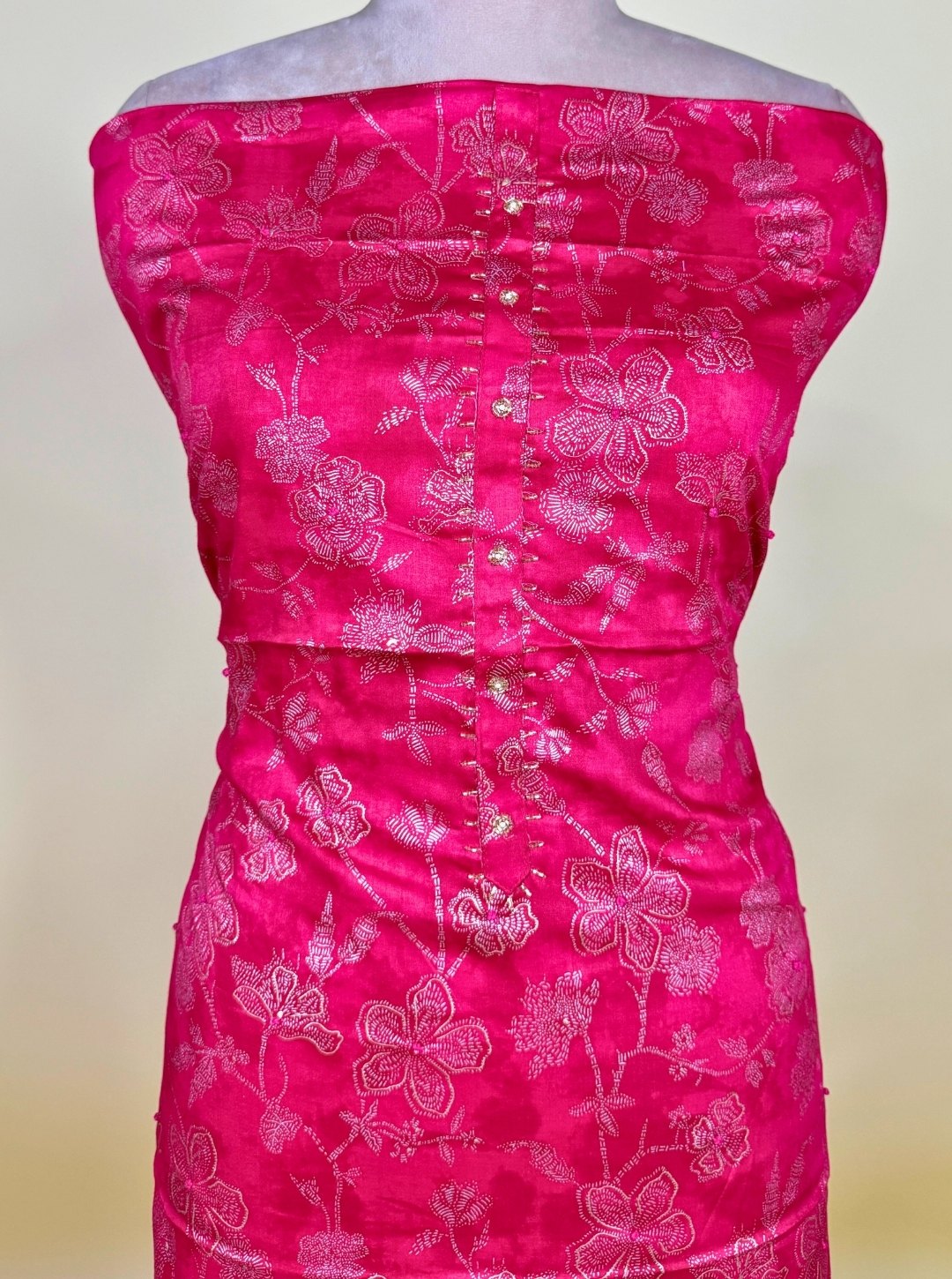 JAAM COTTON WITH GOLD PRINT WITH LINEN COTTON DUPATTA (SUIT1020)