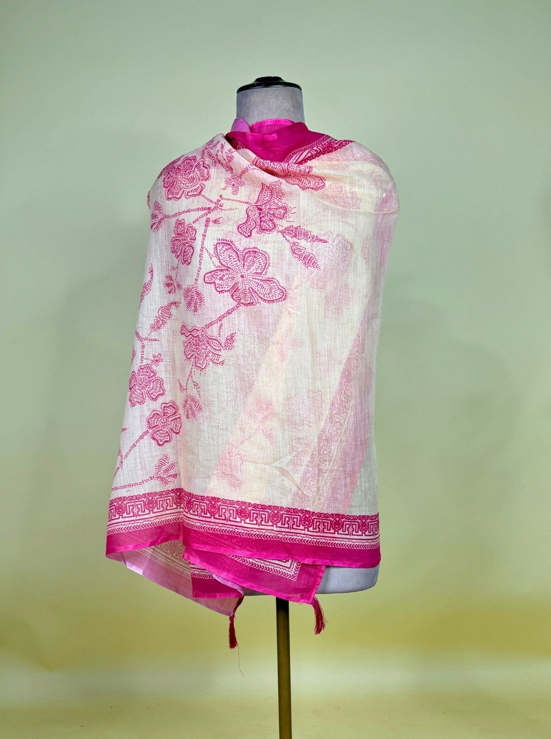JAAM COTTON WITH GOLD PRINT WITH LINEN COTTON DUPATTA (SUIT1020)