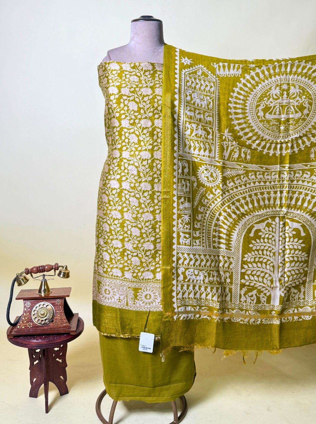 MAHESHWARI COTTON UNSTITCHED SUIT BAGRU PRINT (SUIT1057)
