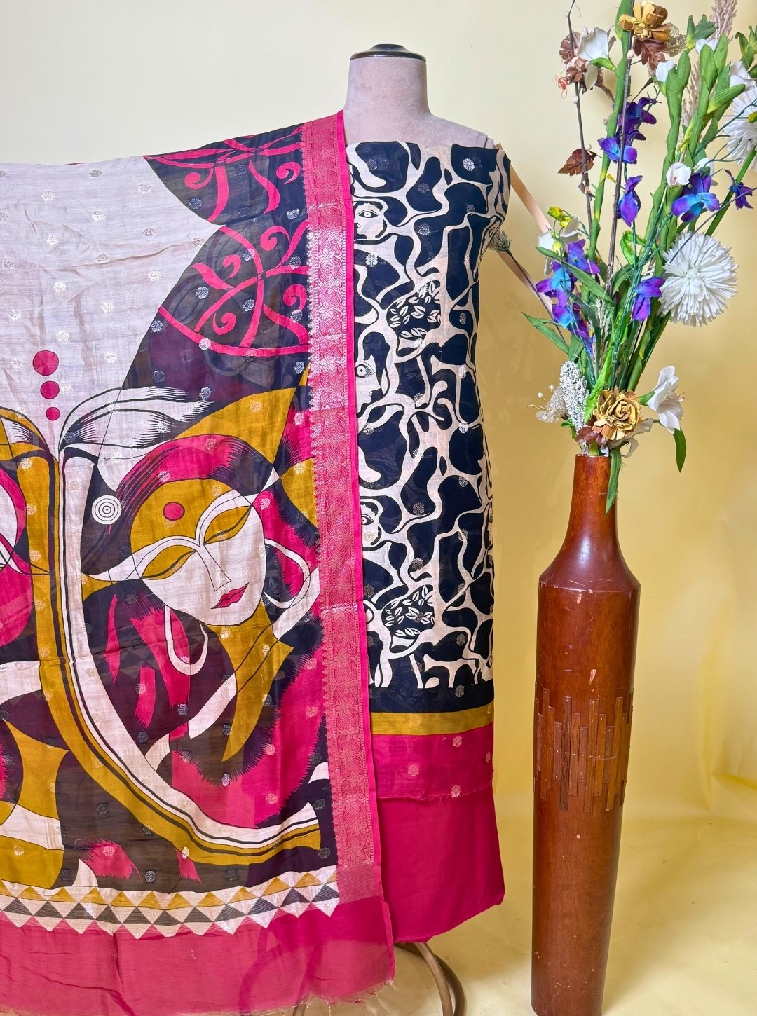 MAHESHWARI COTTON UNSTITCHED SUIT & GEOMETRICAL PRINT (SUIT1058)