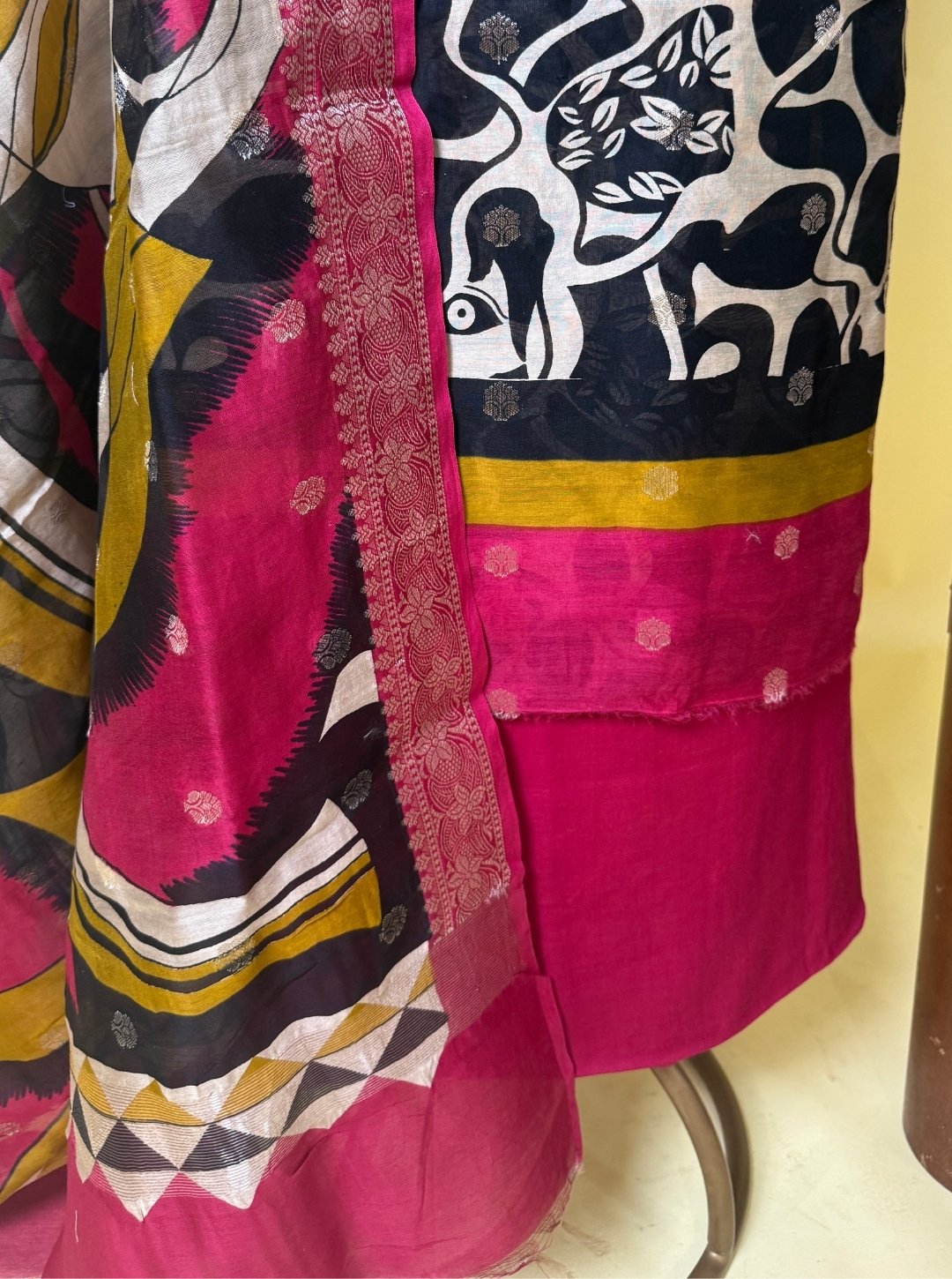 MAHESHWARI COTTON UNSTITCHED SUIT & GEOMETRICAL PRINT (SUIT1058)