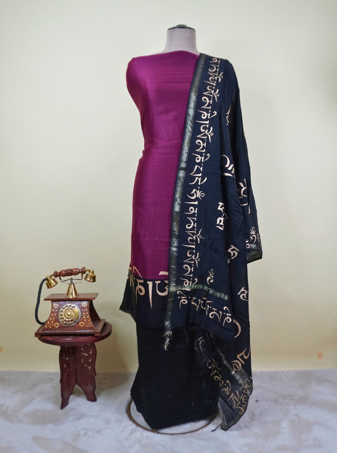 PURE MAHESHWARI TIBET PRINT SUIT (SM1031)
