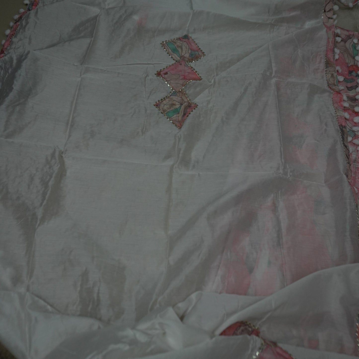 COTTON SUIT WITH LACE AND APLIC DUPATTA (SM1011)