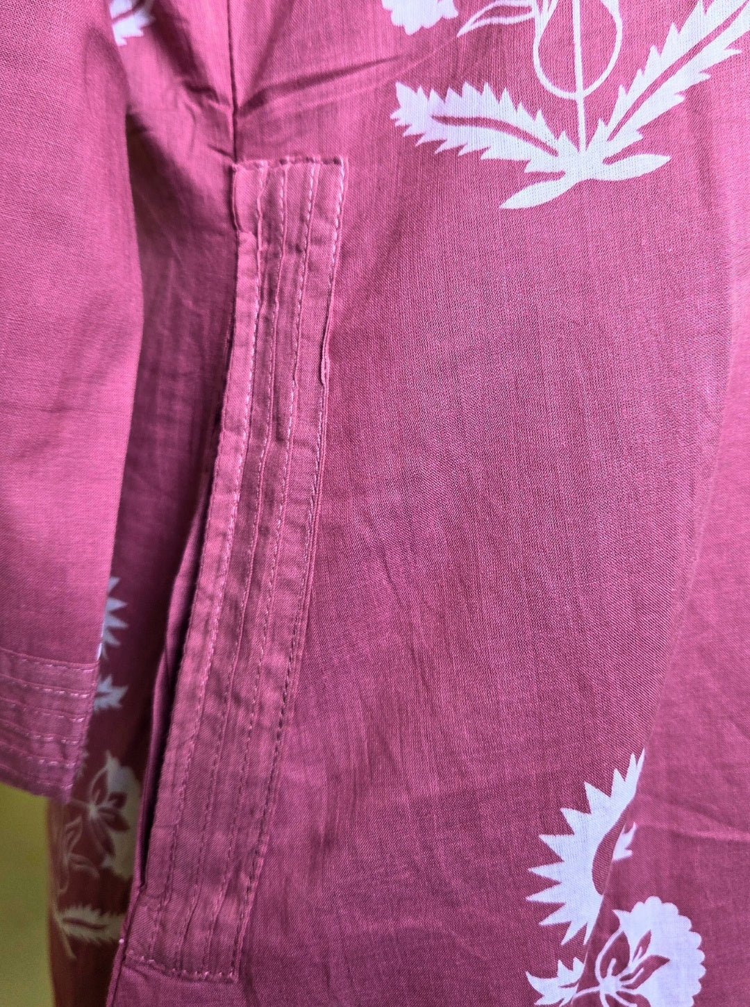 A LINE KURTA PANT SET WITH POCKET V NECK (KUR1071)