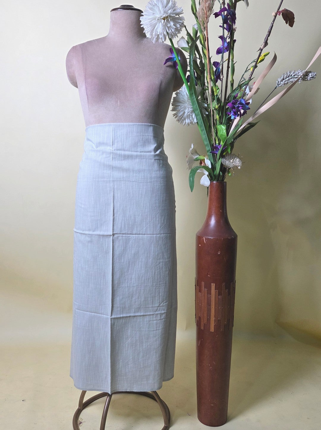 HANDLOOM COTTON & HANDLOOM COTTON DUPPATA DENIM BLUE COLOUR (SUIT1065)