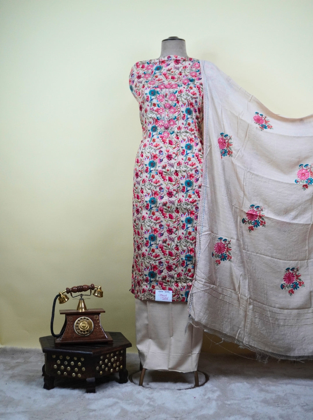 JAAM SATIN MALAI COTTON SUIT WITH SOFT SILK DUPATTA (SM1023)