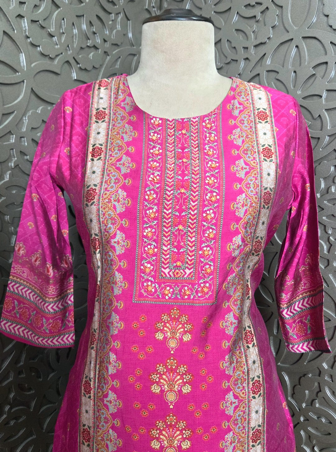 RAYON COTTON WITH DIGITAL PRINT STALL DUPPATA & PANT (KURTI1082)