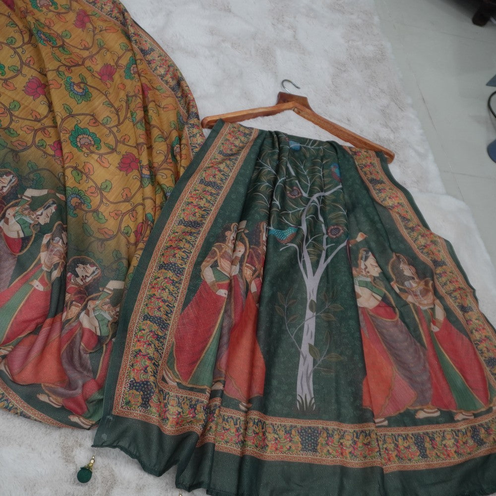 GEORGETT PRINT KALAMKARI  (SM1002)