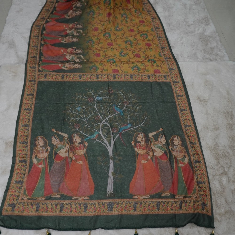 GEORGETT PRINT KALAMKARI  (SM1002)