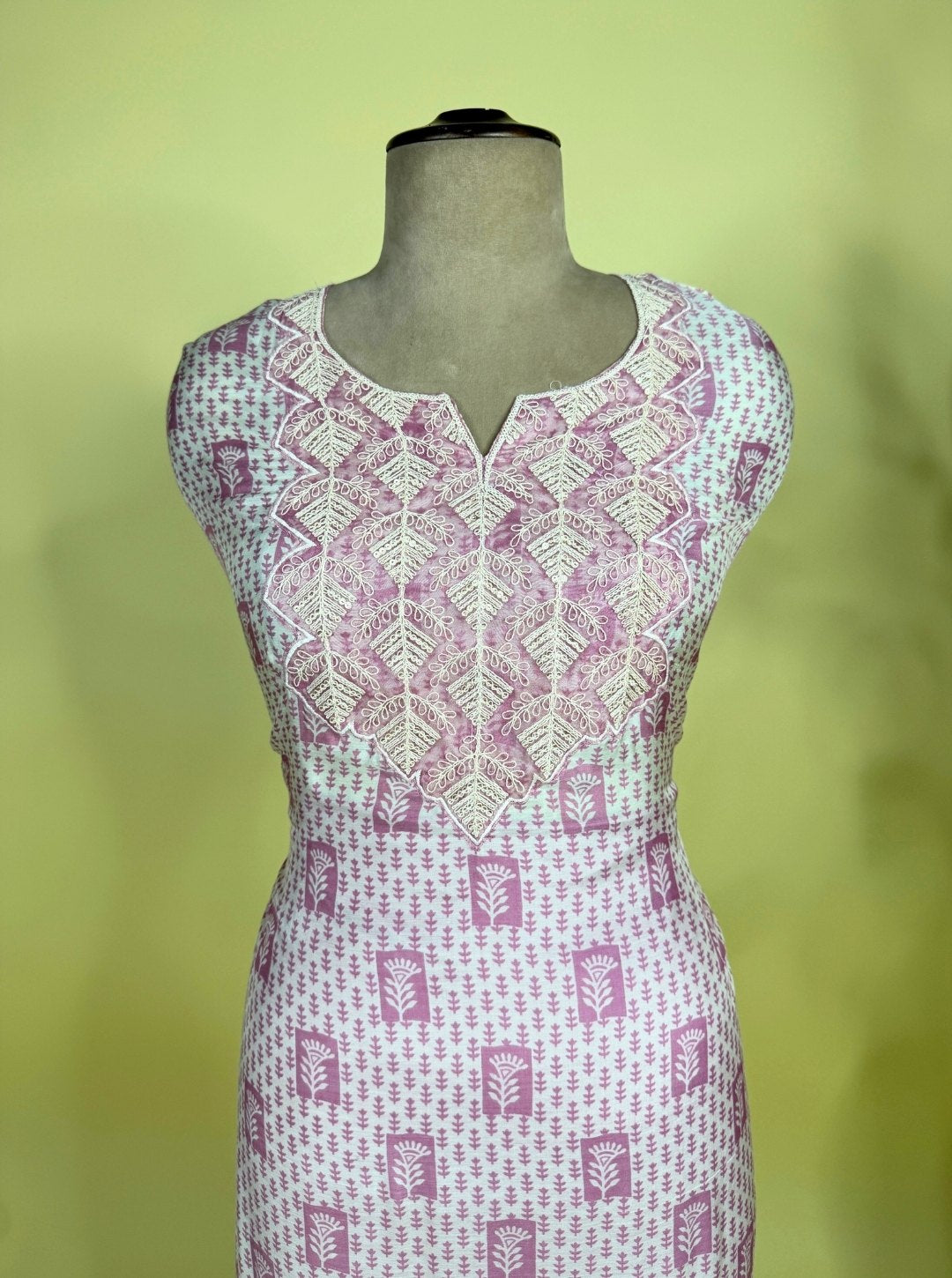 LIGHT PINK COTTON BLEND HAND EMBROIDERED SUIT (SUIT1010)