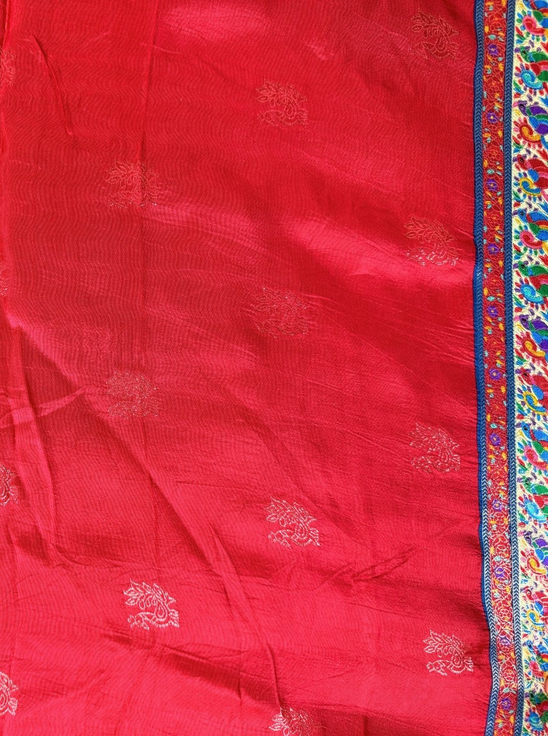 CRAPE SILK RANGKAAT POSITION PRINTING SAREE WITH WEAVING WORK (SM1053)