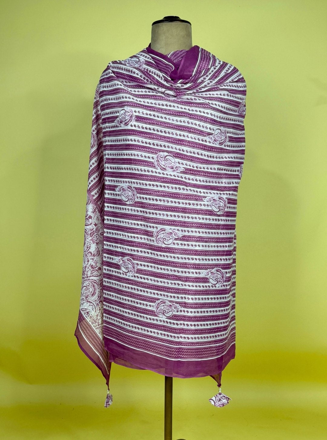 ORGANIC COTTON WITH ORGANZA AND LACE WORK MUL COTTON DUPATTA (SUIT1021)