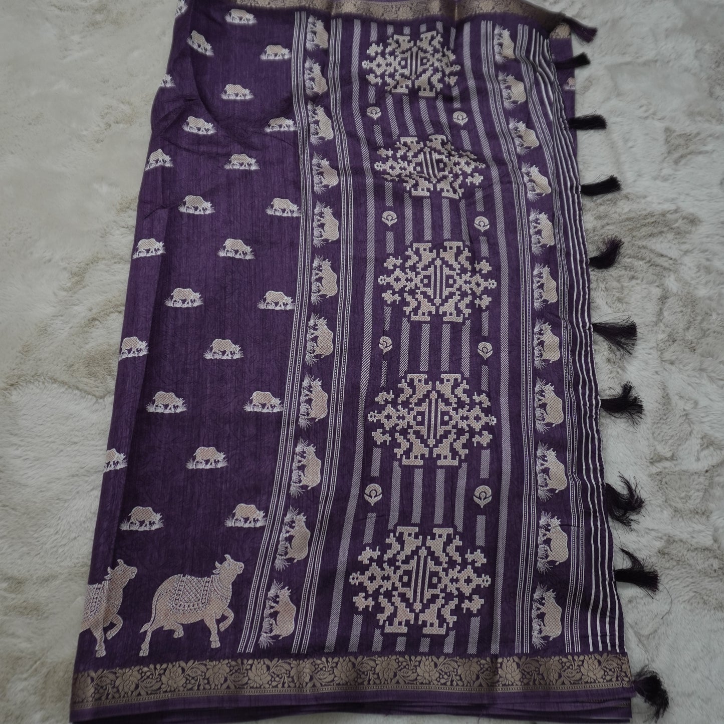 MADHUBANI PRINT SAREE SM(1010)