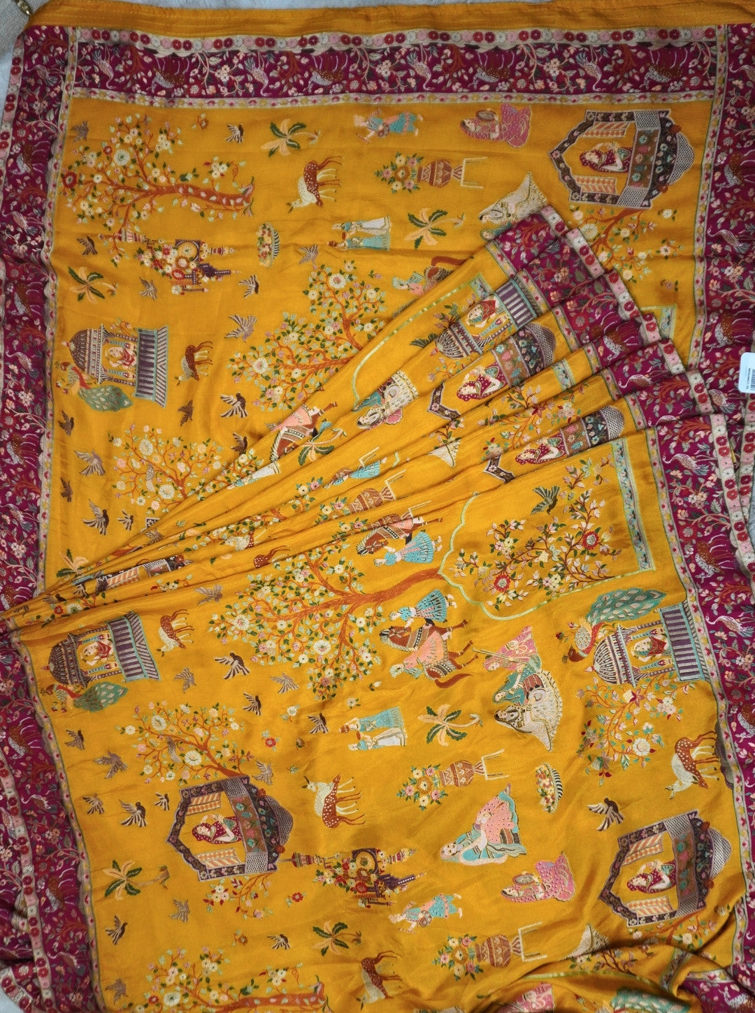 CRAPE DOLA FLIMIGO BORDER DOLI DESIGNS SAREE (SM1025)